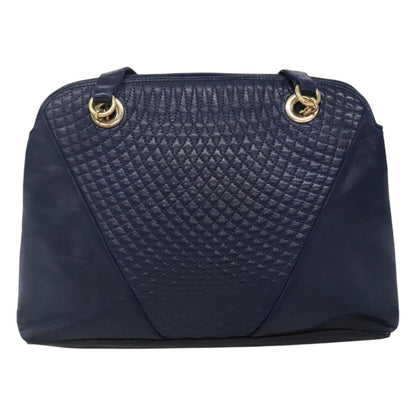 Bally Vintage Shoulder Bag Leather, NAVY, LEATHER, Shoulder bag