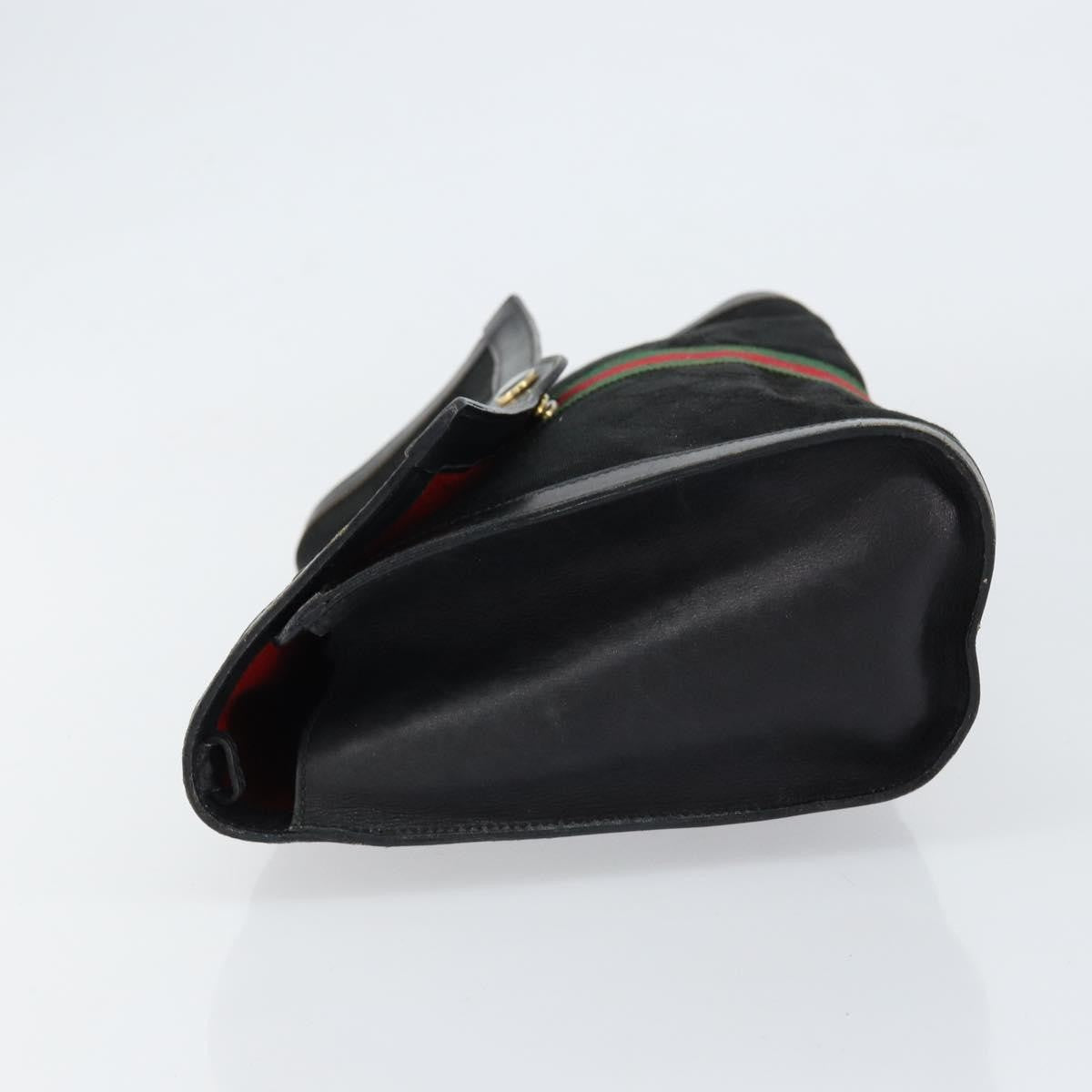 Gucci Sherry line pouch Canvas, BLACK, CANVAS, Clutche & pouche