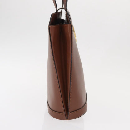 Celine Vintage Shoulder Bag Leather, BROWN, LEATHER, Shoulder bag
