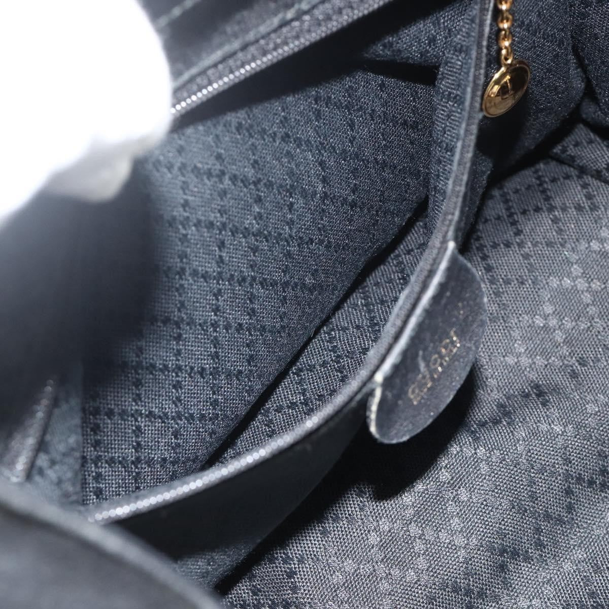 Gucci Vintage Bamboo Backpack Leather, Black, Leather, Backpack