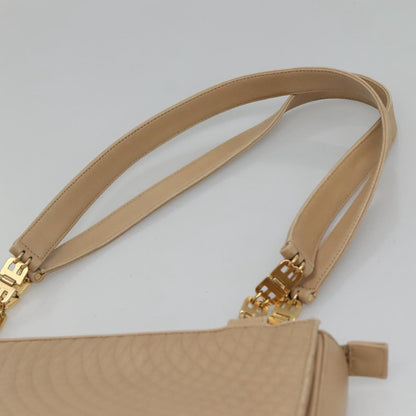 Bally Vintage Chain Shoulder Bag Quilted Leather, BEIGE, LEATHER, Shoulder bag