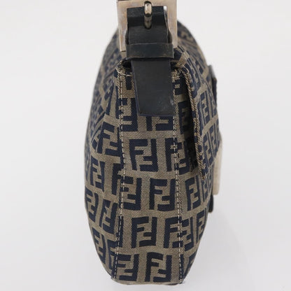 Fendi Baguette Bag Zucchino Canvas, NAVY, CANVAS, Shoulder bag