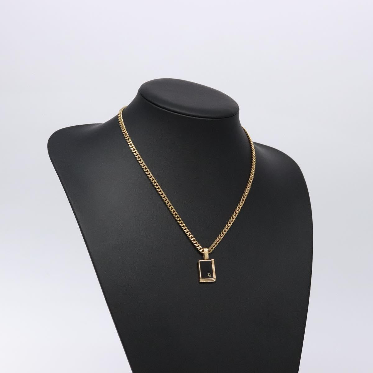 Christian Dior CD Pendant Necklace Gold-plated, GOLD, METAL, Necklace