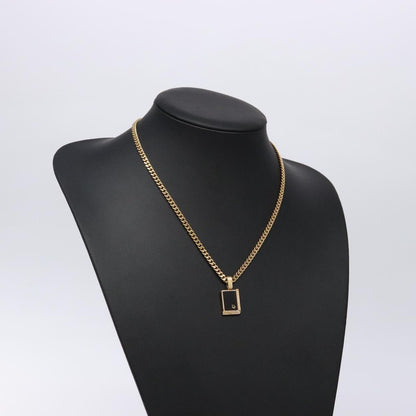 Christian Dior CD Pendant Necklace Gold-plated, GOLD, METAL, Necklace