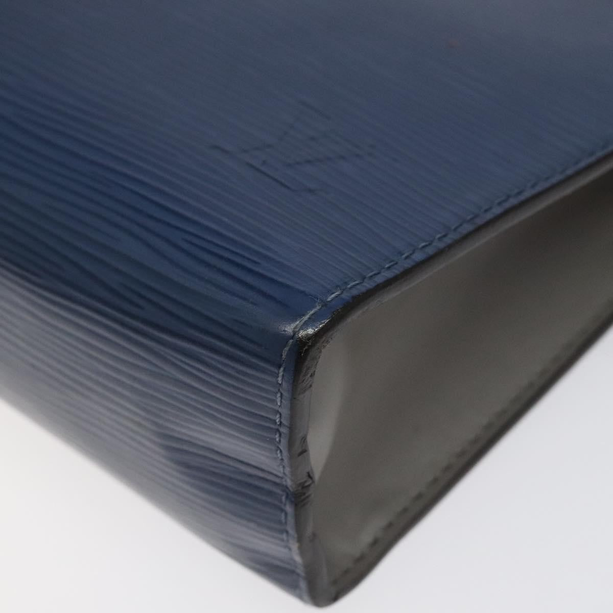 Louis Vuitton Pochette Voyage Epi Leather with Damier Graphite, BLUE, LEATHER, Clutche & pouche