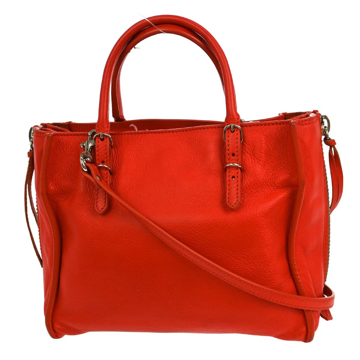 Balenciaga Papier A4 Zip Around Classic Studs Bag Leather, RED, LEATHER, Tote bag