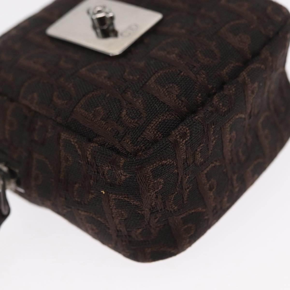 Christian Dior Vintage Trotter Pouch Canvas, BROWN, CANVAS, Clutche & pouche