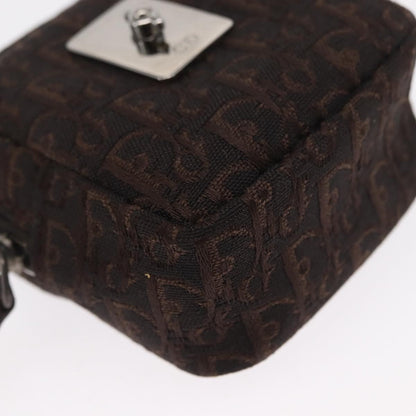 Christian Dior Vintage Trotter Pouch Canvas, BROWN, CANVAS, Clutche & pouche