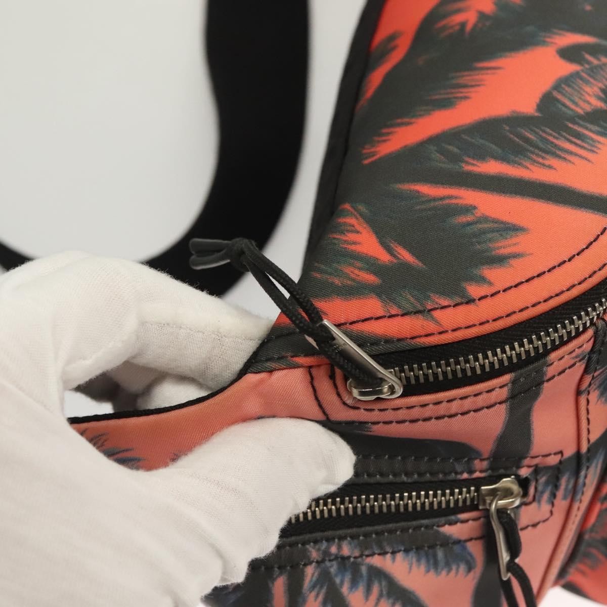 Saint Laurent Front Pocket Waist Bag Printed Nylon, Pink, Nylon, Shoulder Bag