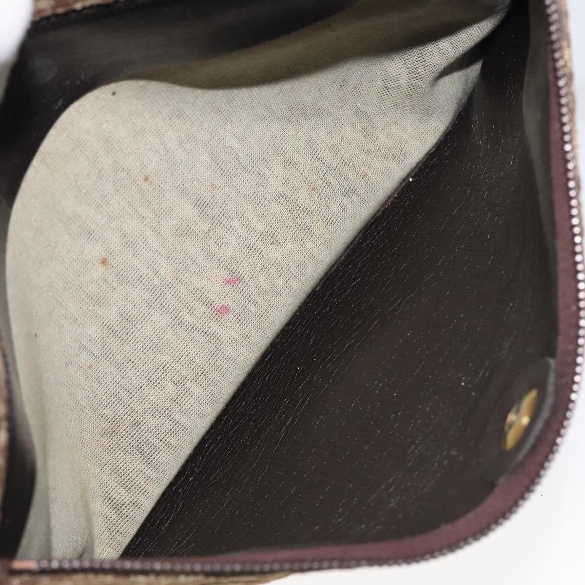 Christian Dior Vintage Trotter Flap Shoulder Bag Canvas, BROWN, CANVAS, Shoulder bag