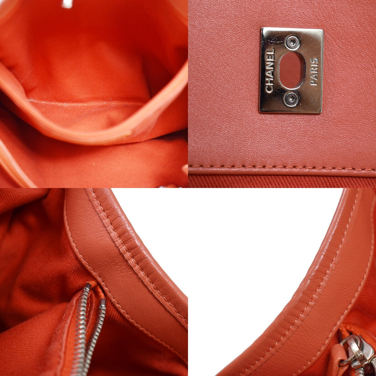 Chanel French Riviera Tote Quilted Caviar, RED, LEATHER, Handbag
