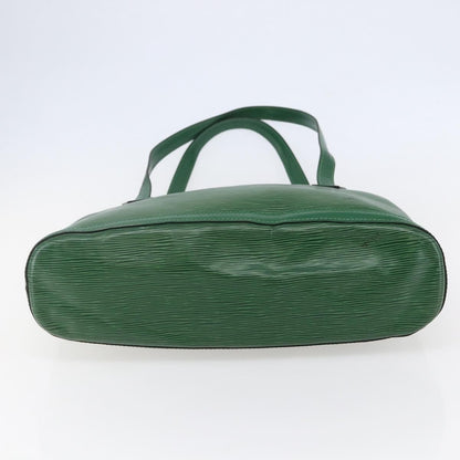 Louis Vuitton Lussac Handbag Epi Leather, GREEN, LEATHER, Handbag