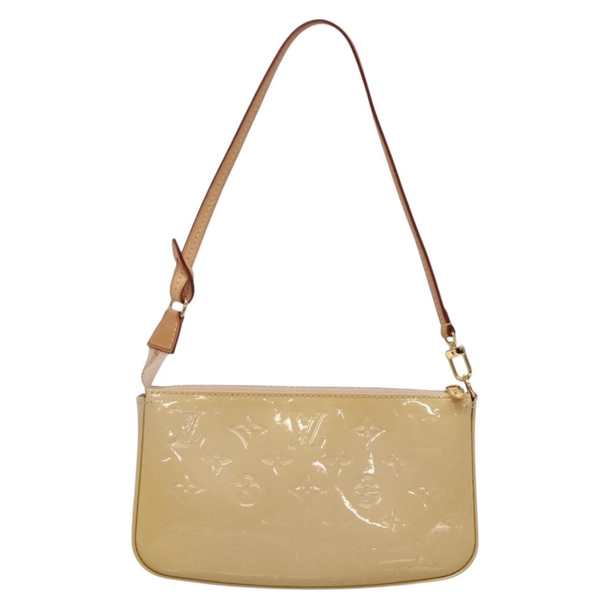 Louis Vuitton Pochette Accessoires NM Monogram Vernis, BEIGE, PATENT_LEATHER, Clutche & pouche