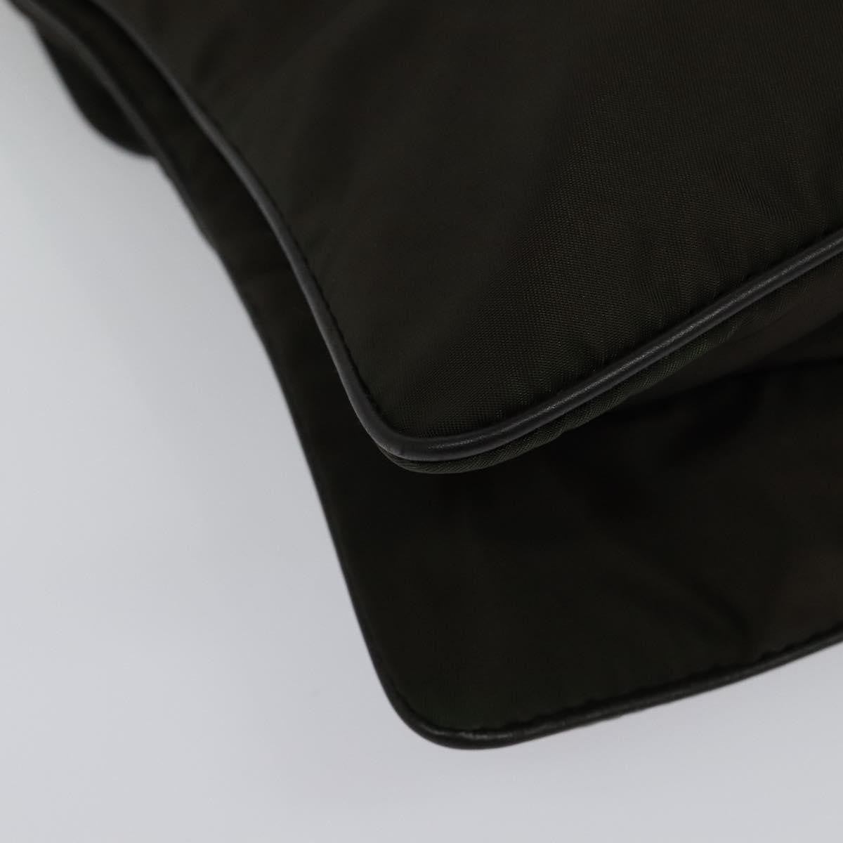 Prada Vintage Flap Messenger Bag Tessuto, Khaki, Nylon, Shoulder Bag
