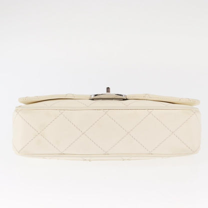 Chanel Reissue 2.55 Flap Bag Leather, WHITE, LEATHER, Shoulder bag