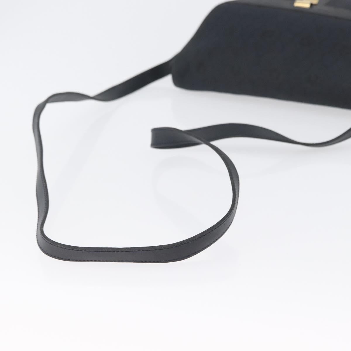 Christian Dior Vintage Honeycomb Flap Crossbody Bag Canvas and Leather, BLACK, CANVAS, Shoulder bag