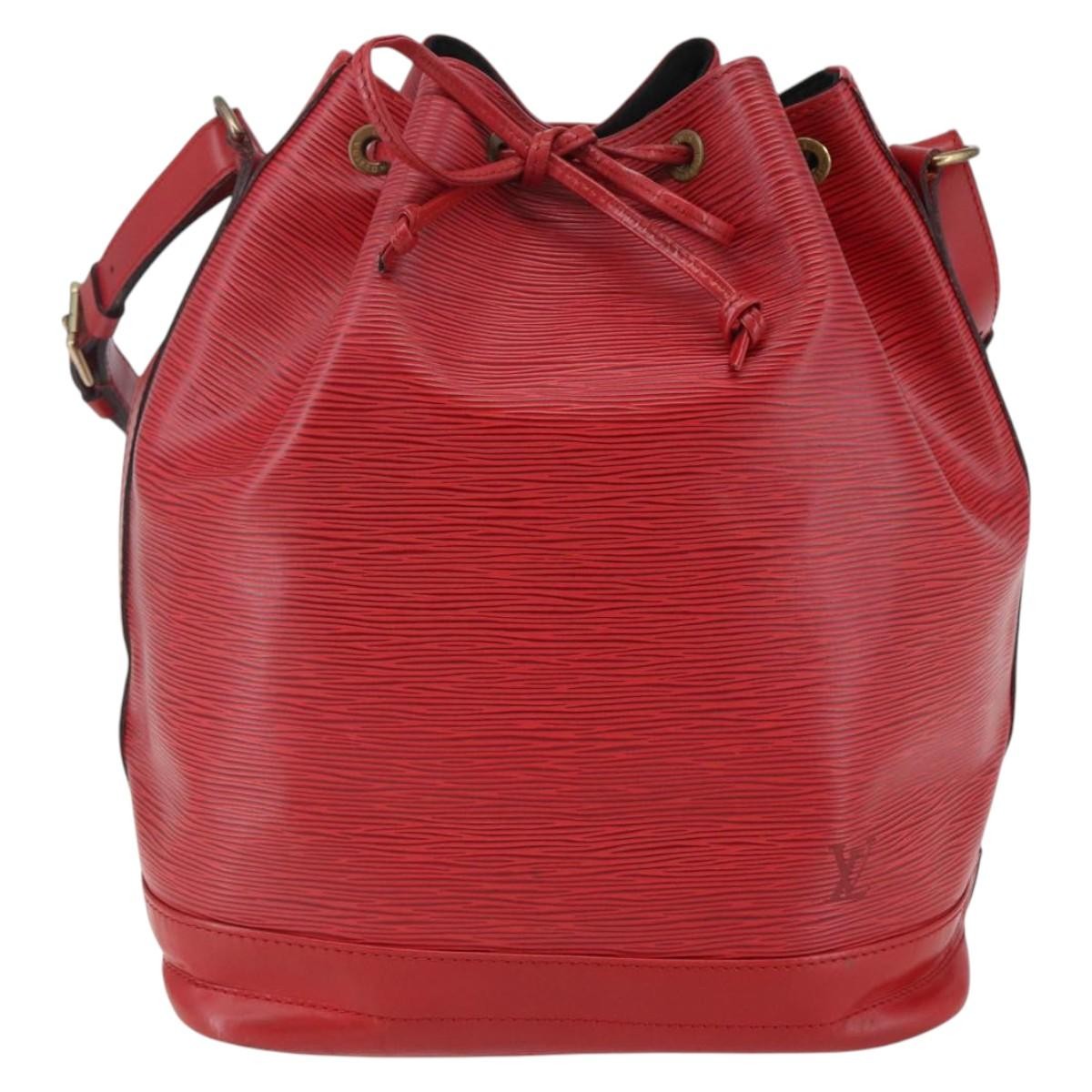 Louis Vuitton Noe Handbag Epi leather, RED, LEATHER, Shoulder bag