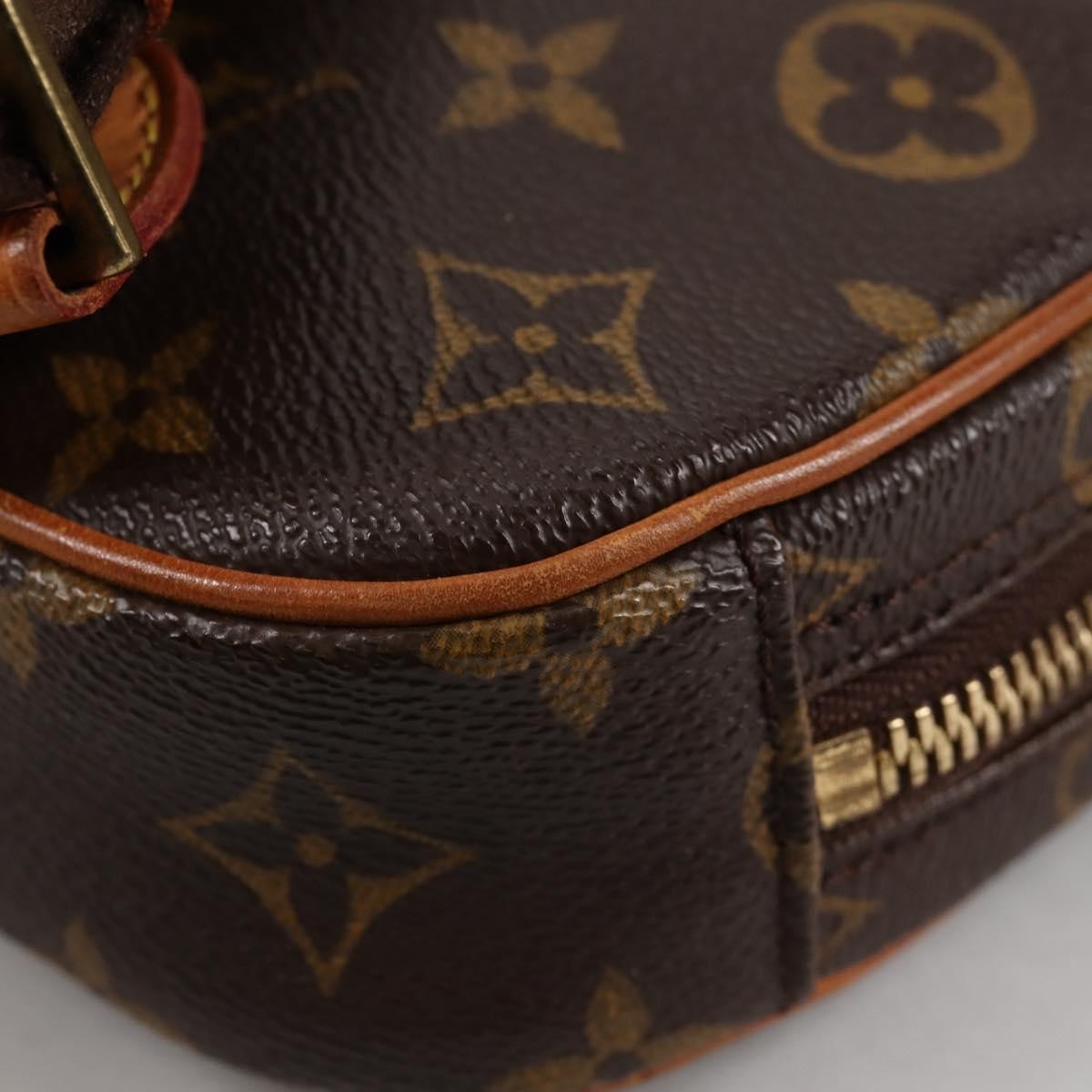 Louis Vuitton Pochette Gange Monogram Canvas, BROWN, CANVAS, Clutche & pouche