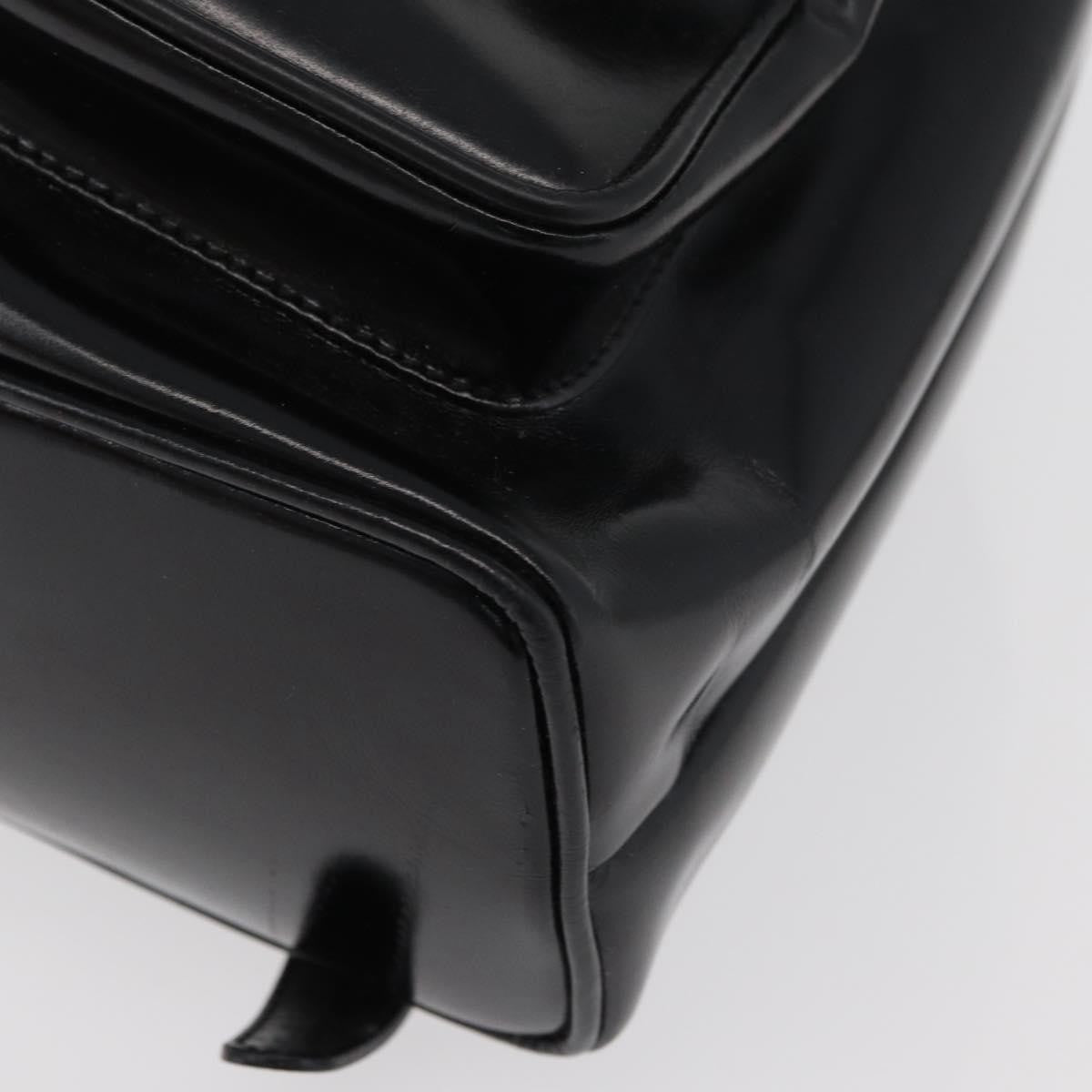 Gucci Vintage Bamboo Backpack Patent leather, Black, Patent Leather, Backpack