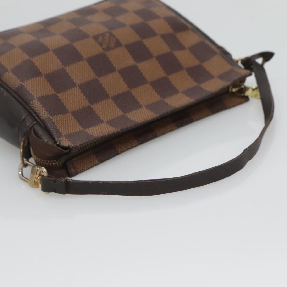 Louis Vuitton Trousse Make Up Bag Damier, BROWN, CANVAS, Clutche & pouche