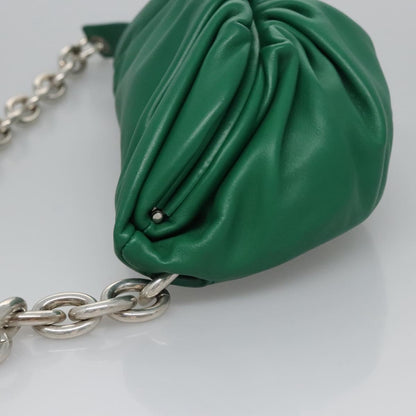 Bottega Veneta The Chain Pouch Leather, GREEN, LEATHER, Clutche & pouche