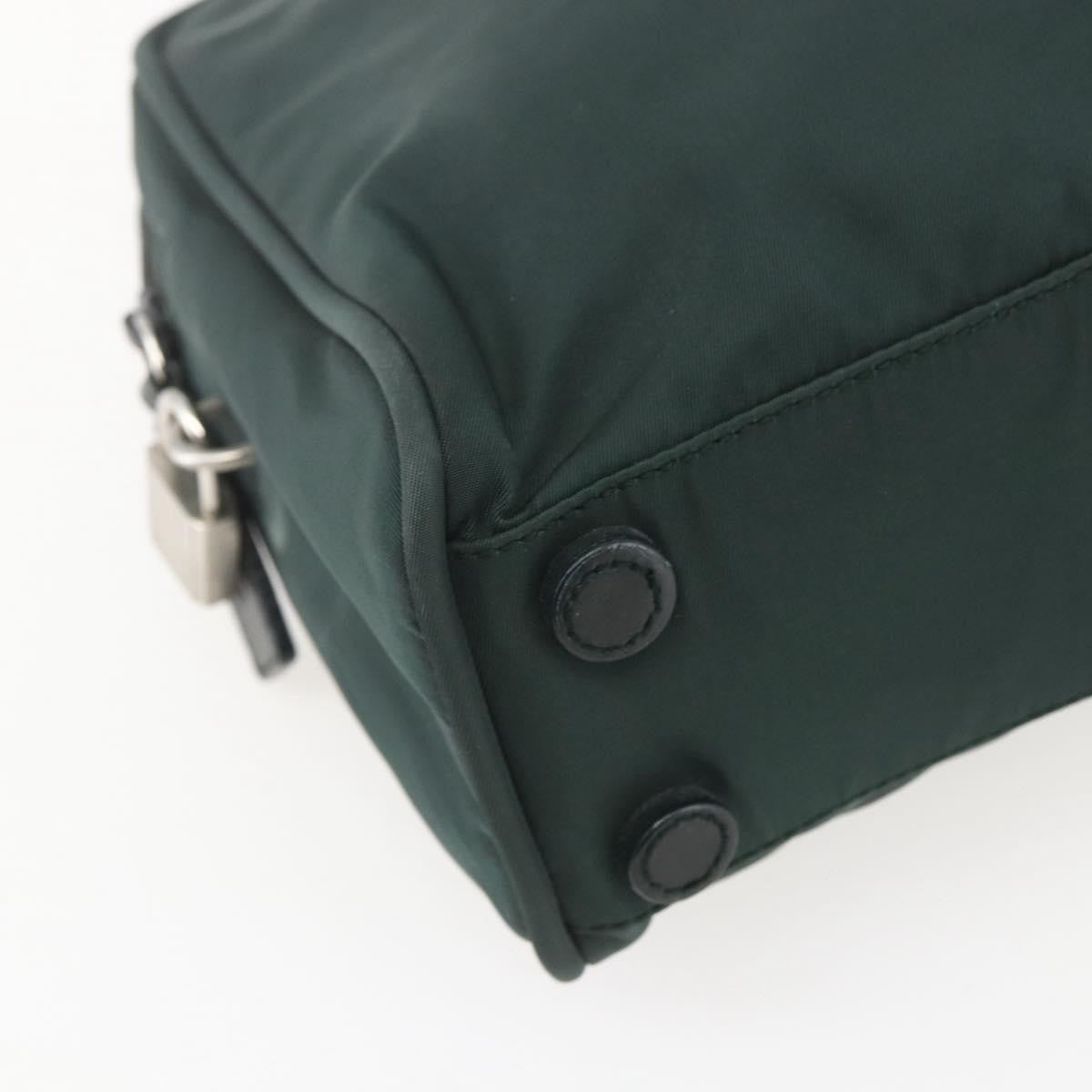Prada Bowling Shoulder Bag Tessuto, GREEN, NYLON, Handbag