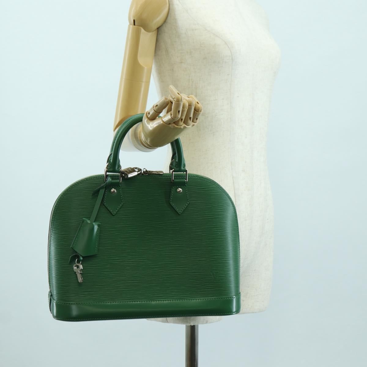 Louis Vuitton Alma Handbag Epi Leather, Green, Leather, Handbag