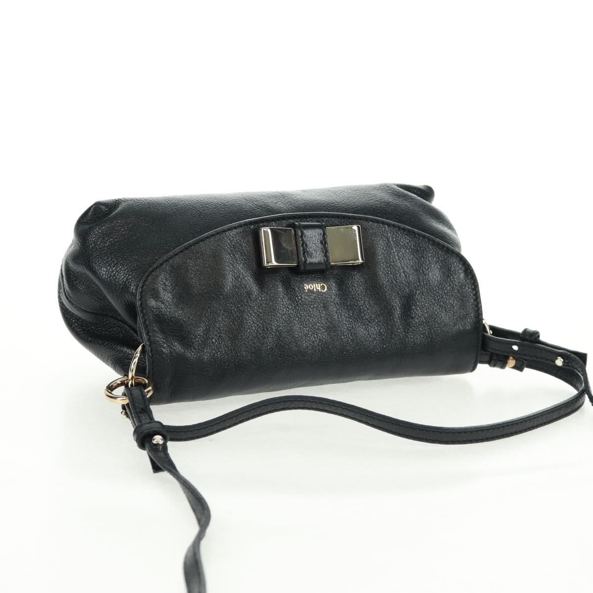 Chloe Lily Shoulder bag Leather, BLACK, LEATHER, Shoulder bag