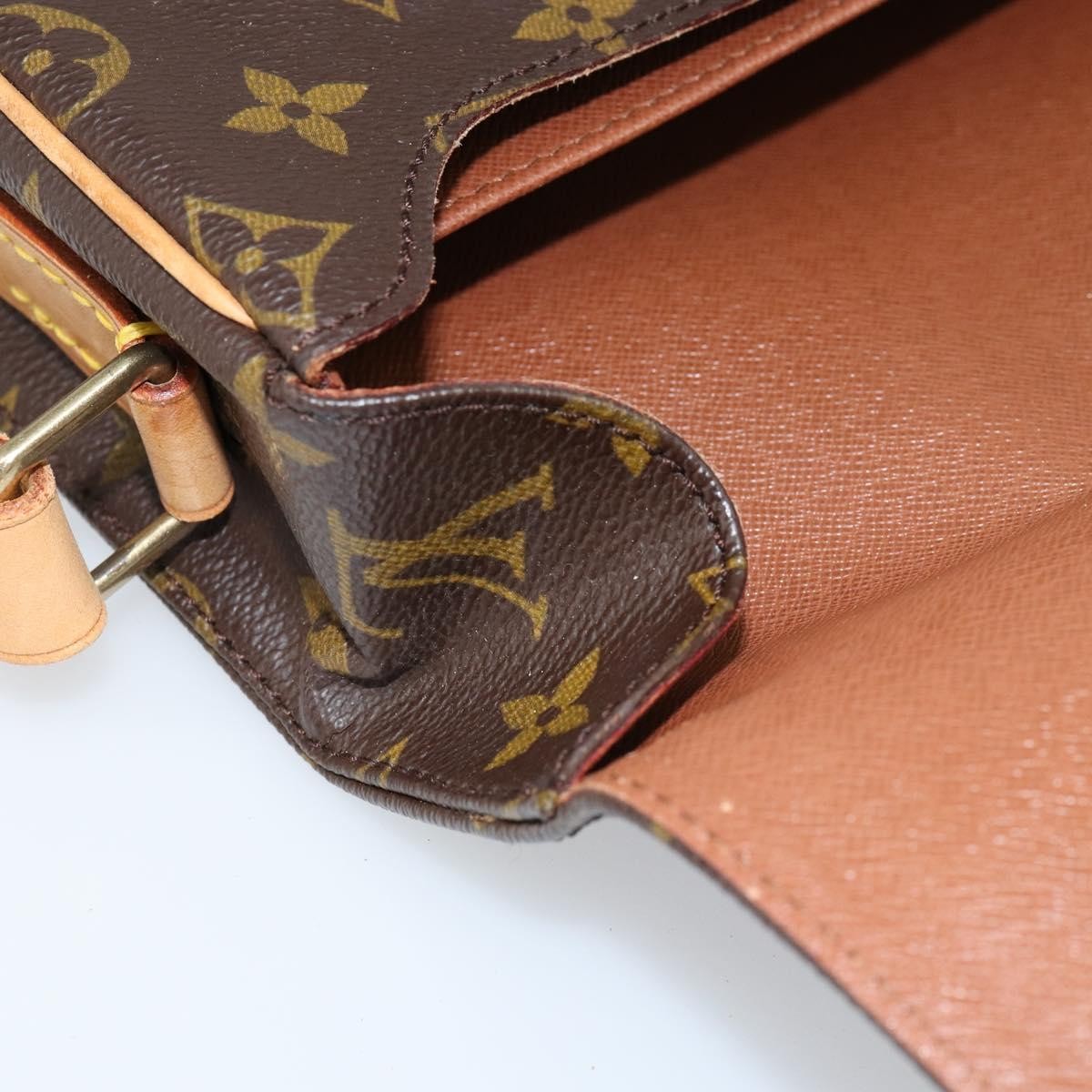 Louis Vuitton Cartouchiere Handbag Monogram Canvas, BROWN, CANVAS, Shoulder bag