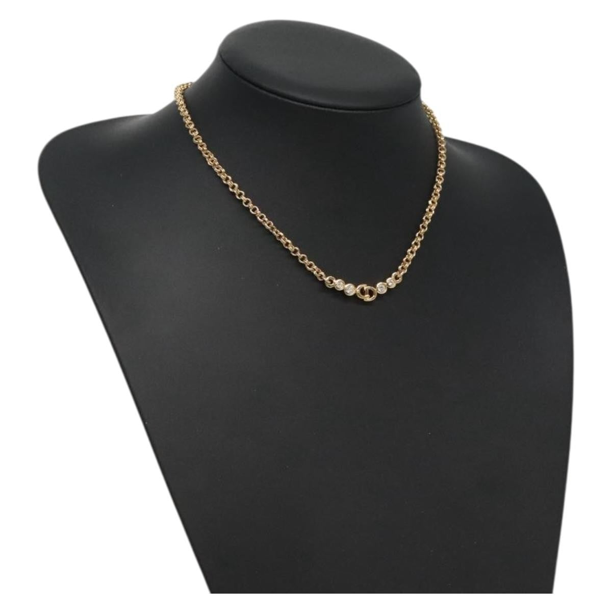 Christian Dior CD Pendant Necklace Gold-plated, GOLD, METAL, Necklace