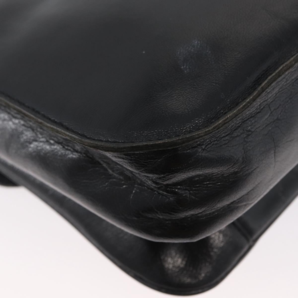 Saint Laurent Vintage Shoulder Bag Leather, BLACK, LEATHER, Shoulder bag