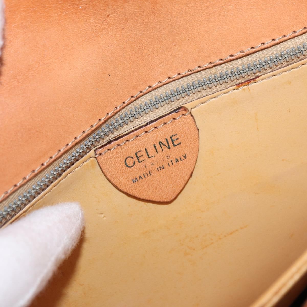 Celine Macadam Shoulder Bag PVC Leather, BROWN, CANVAS, Shoulder bag