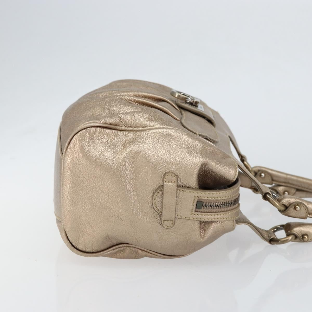 Salvatore Ferragamo Gancini Tote Leather, GOLD, LEATHER, Tote bag