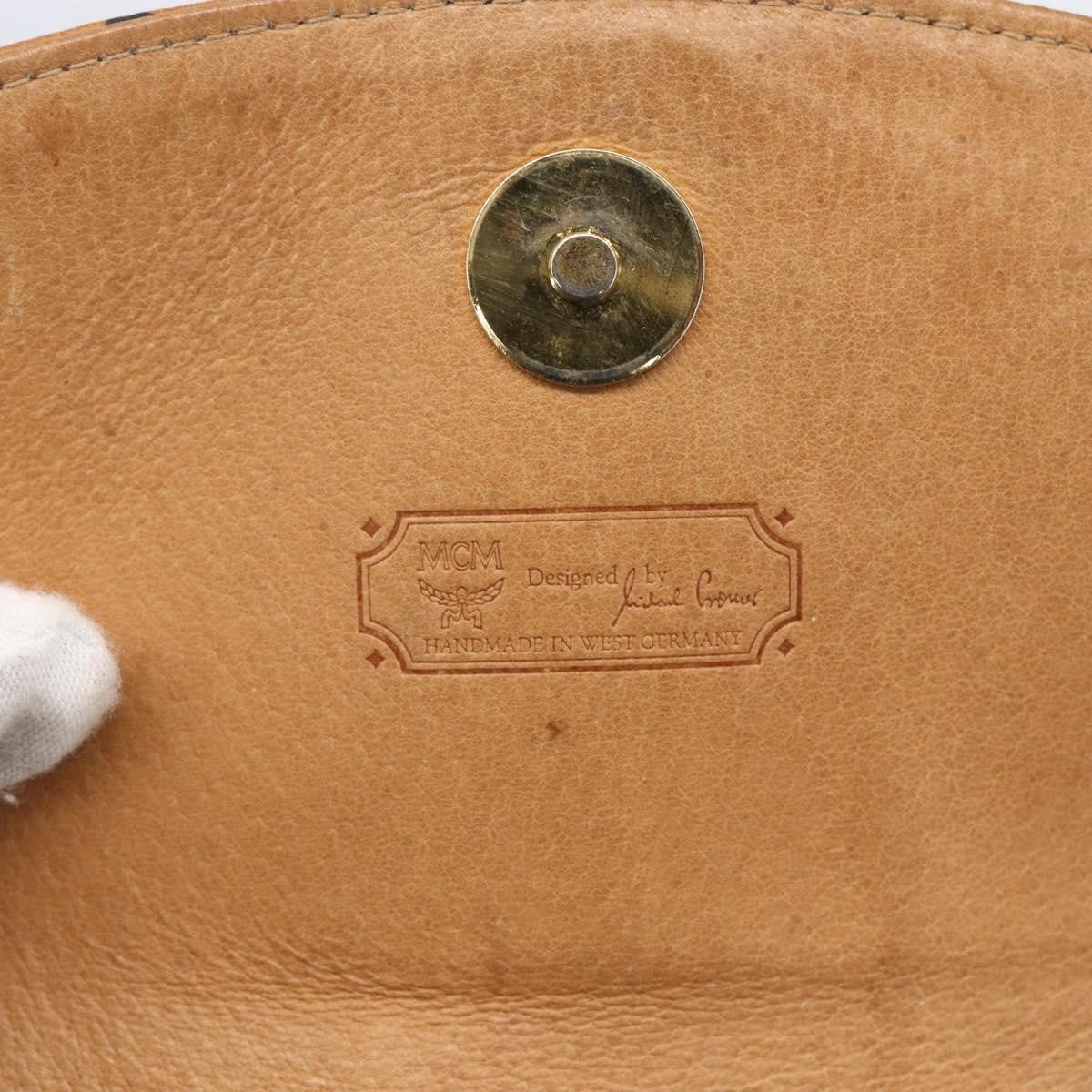 MCM Visetos Shoulder bag Canvas and Leather, BROWN, CANVAS, Shoulder bag
