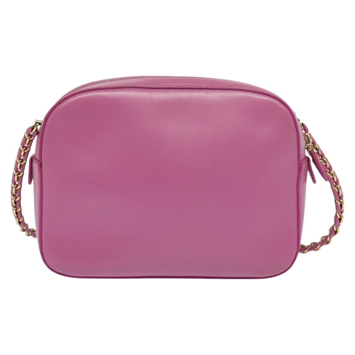 Salvatore Ferragamo Vara Chain Flap Shoulder Bag Leather, PINK, LEATHER, Shoulder bag