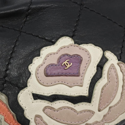 Chanel Chain Tote Leather, Black, Leather, Shoulder Bag