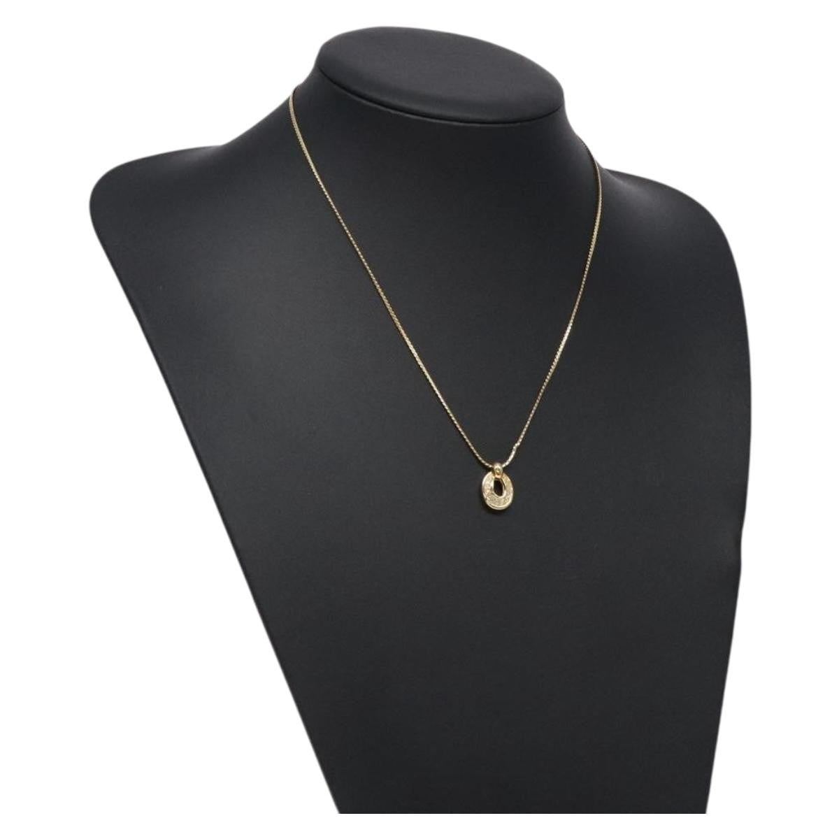 Christian Dior Collar Necklace Metal with Faux Pearls, GOLD, METAL, Necklace