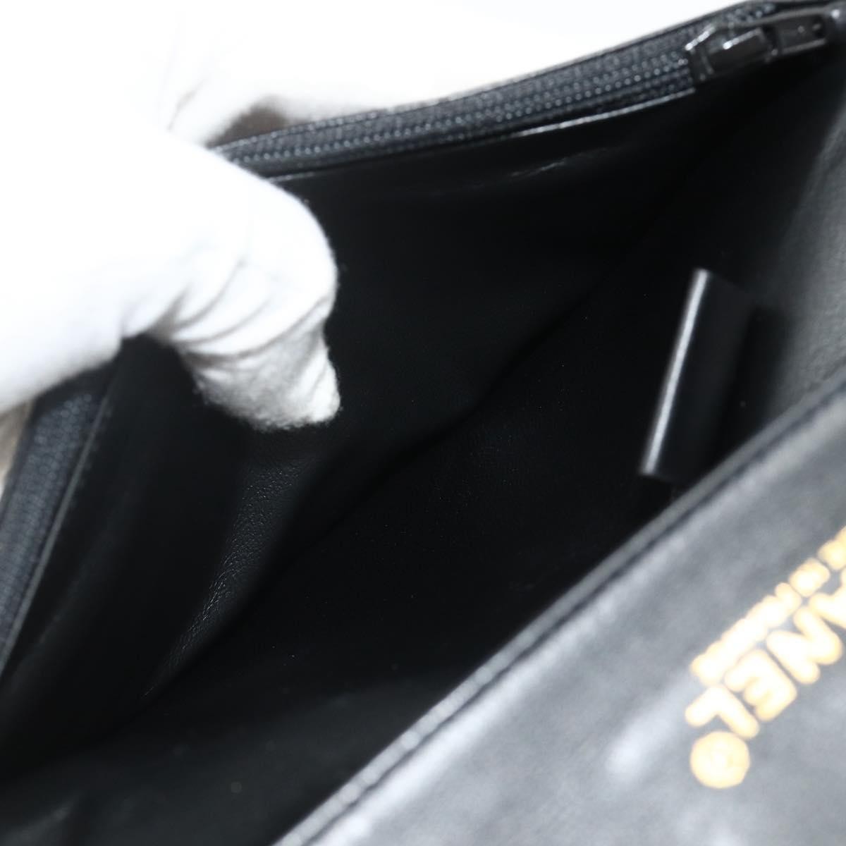 Chanel Flap Clutch Leather, Black, Leather, Clutch