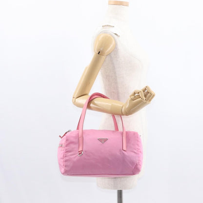 Prada Side Pocket Convertible Duffle Bag Tessuto, Pink, Nylon, Handbag