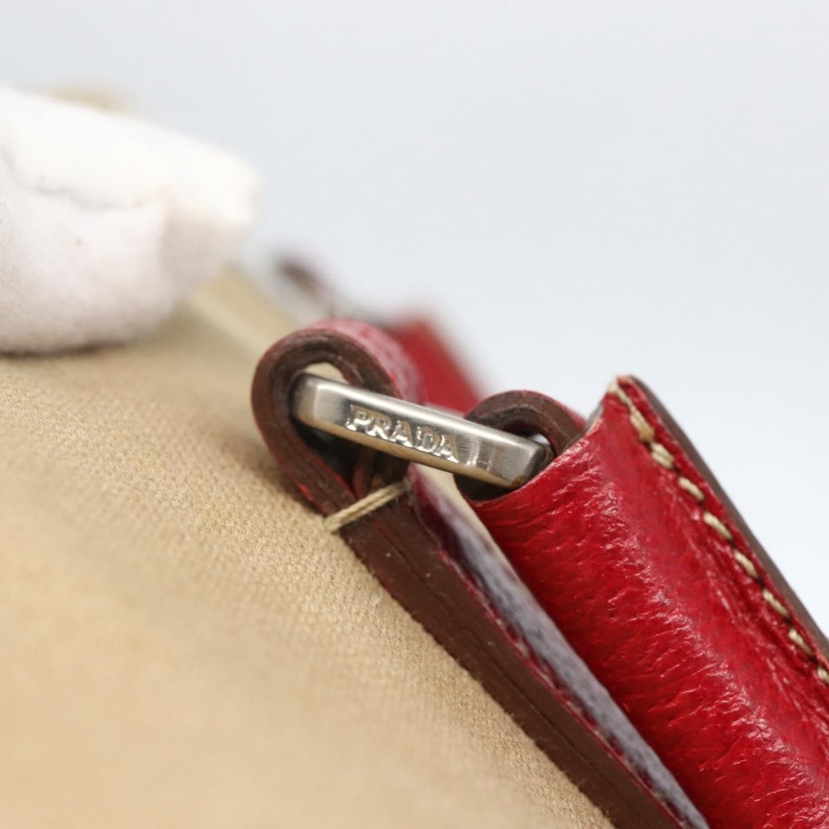 Prada Vintage Handbag Canvas, Beige, Canvas, Handbag
