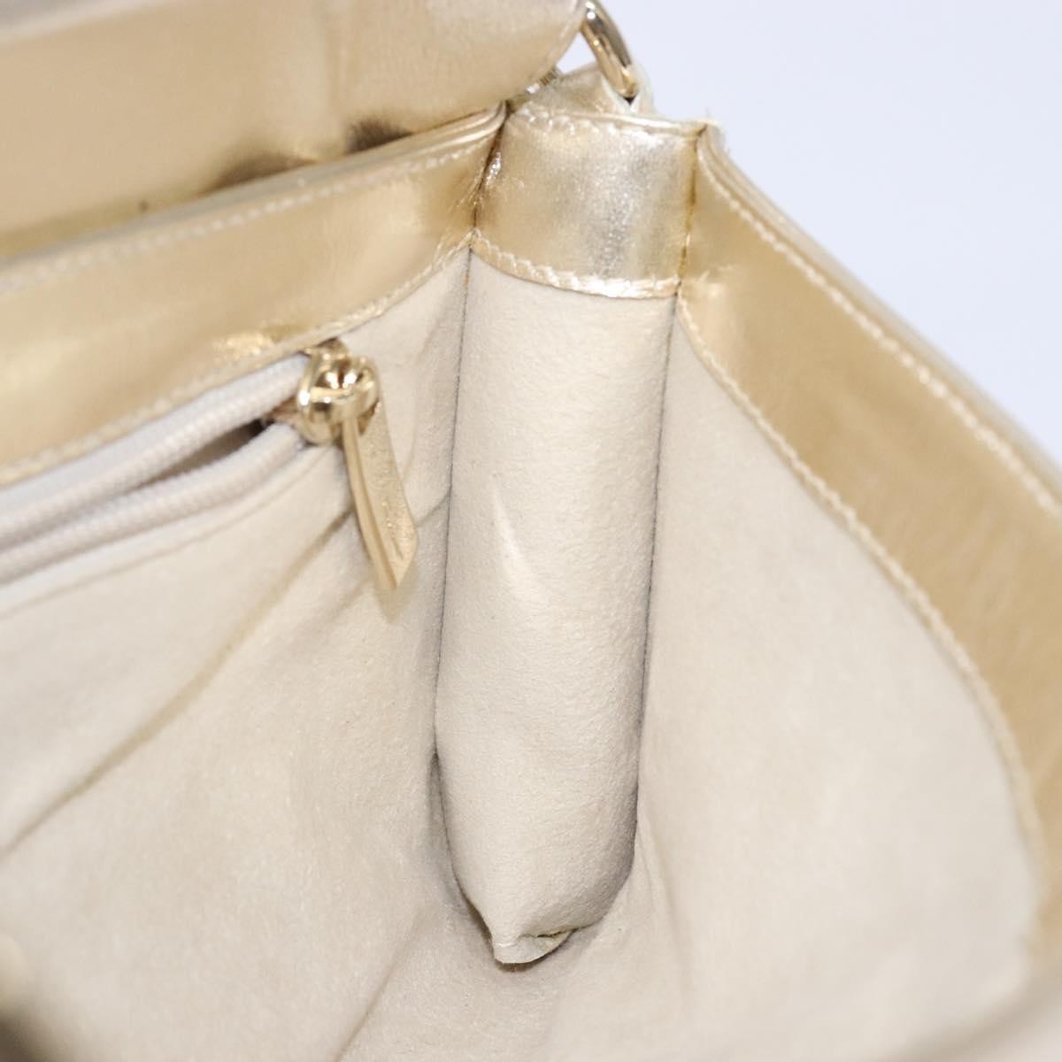 Salvatore Ferragamo Gancini Shoulder Bag Leather, GOLD, LEATHER, Shoulder bag