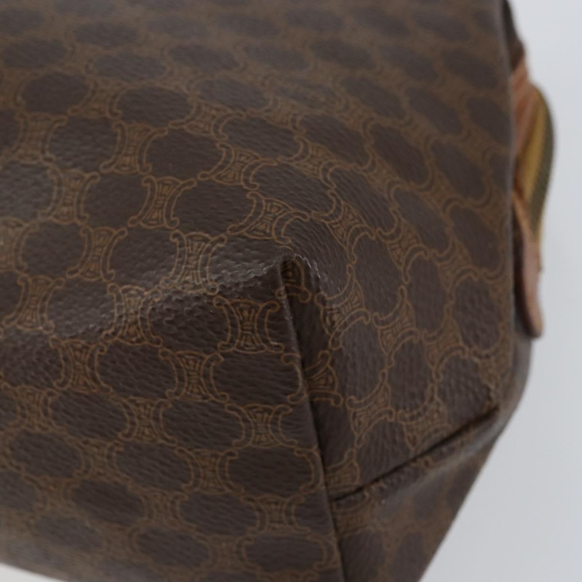 Celine Macadam Pochette Canvas and Leather, BROWN, CANVAS, Clutche & pouche