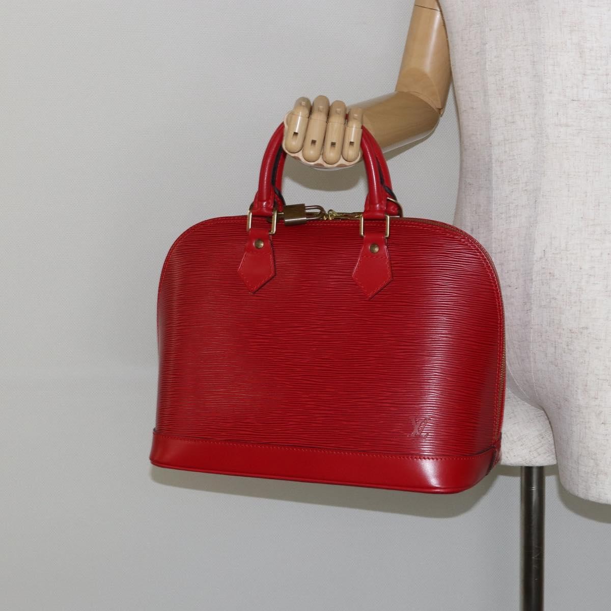 Louis Vuitton Alma Handbag Epi Leather, RED, LEATHER, Handbag