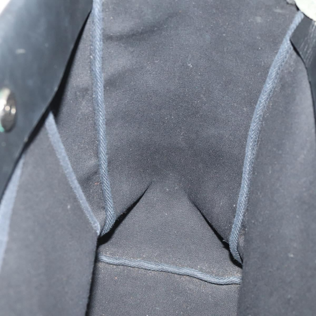 Hermes Herbag Cabas Toile and Leather, Black, Canvas, Tote Bag