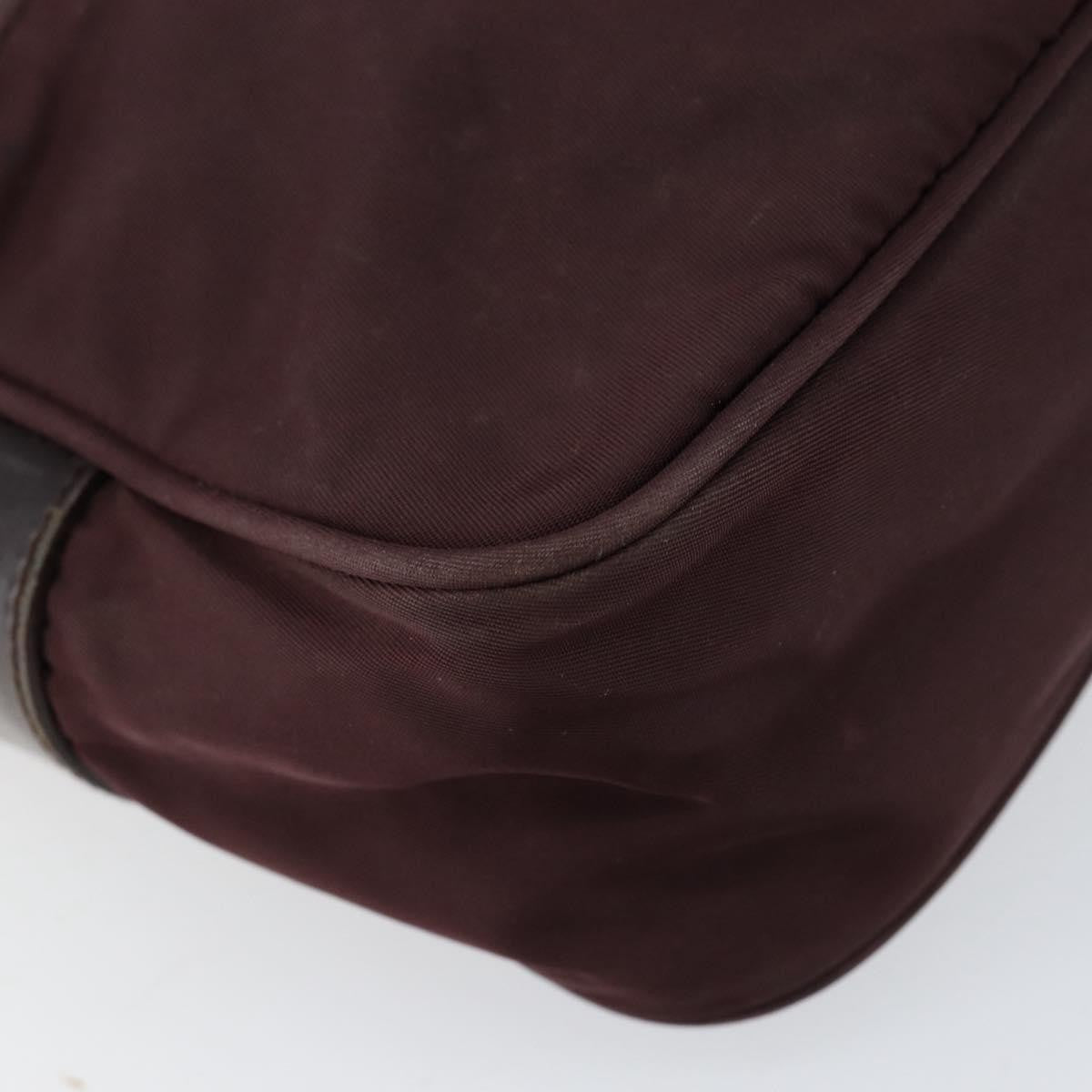 Prada Front Pocket Crossbody Bag Tessuto, BURGUNDY, NYLON, Shoulder bag