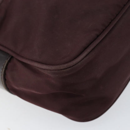 Prada Front Pocket Crossbody Bag Tessuto, BURGUNDY, NYLON, Shoulder bag