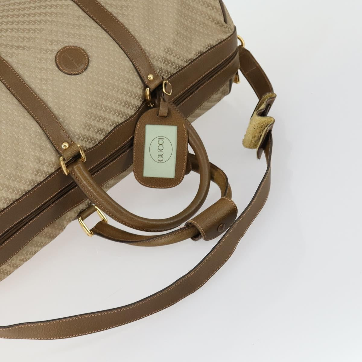 Gucci Vintage Boston Bag Canvas, BEIGE, CANVAS, Travel bag