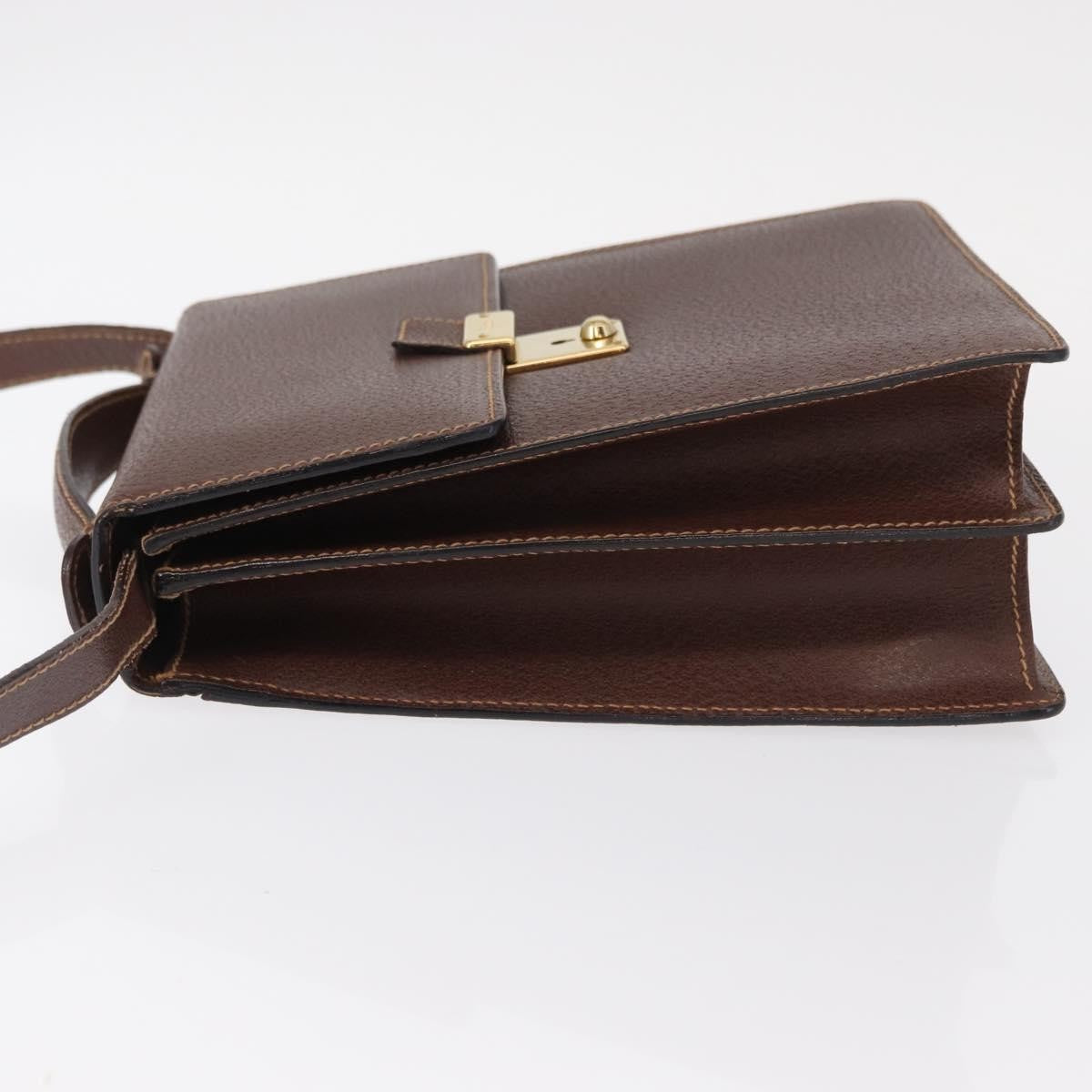 Gucci Vintage Shoulder Bag Leather, BROWN, LEATHER, Shoulder bag