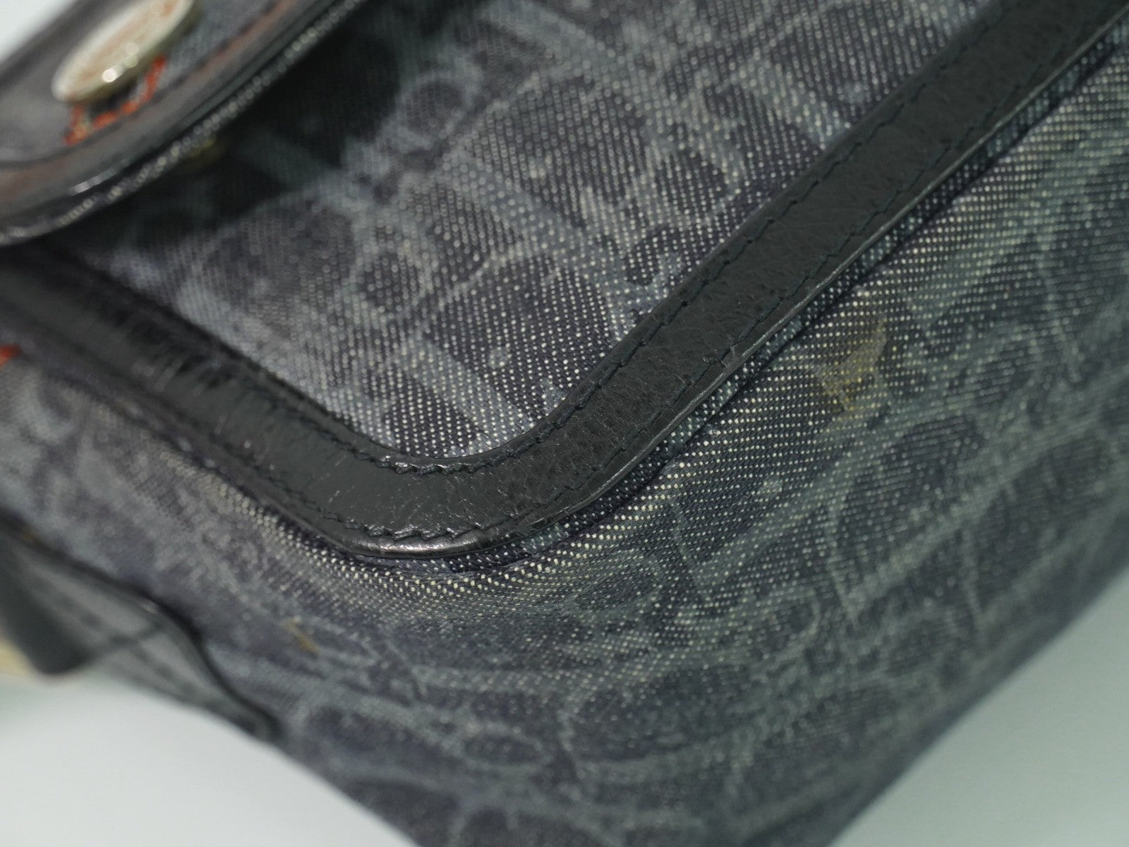 Christian Dior Flight Shoulder Bag Denim, NAVY, DENIM_JEANS, Shoulder bag