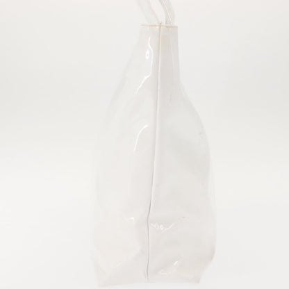 Salvatore Ferragamo Gancini Tote Patent leather, WHITE, PATENT_LEATHER, Tote bag